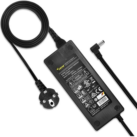 Bloc d'alimentation Secteur 19V 6,32A 120W - Adaptateur de Remplacement avec Connecteur Coudé 5,5 x 2,5 mm pour Ordinateurs Portables Laptops, PC, ITX (1/5)