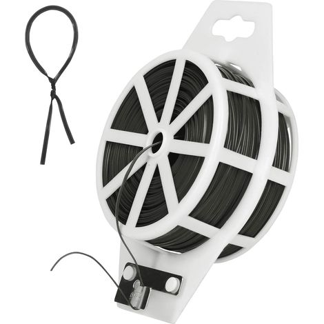 Fil de Serrage pour Jardin, 100 M, Fil Torsadé pour Plantes Grimpantes, Vignes, Arbustes et Fleurs (Noir) (1/5)