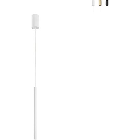 Lámpara colgante de metal con luz LED regulable modelo Pype - Blanco