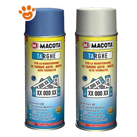 MACOTA Bianco Targhe Vernice Spray 400ml Pittura Tuning Targa Auto Colore Bianco (1/3)