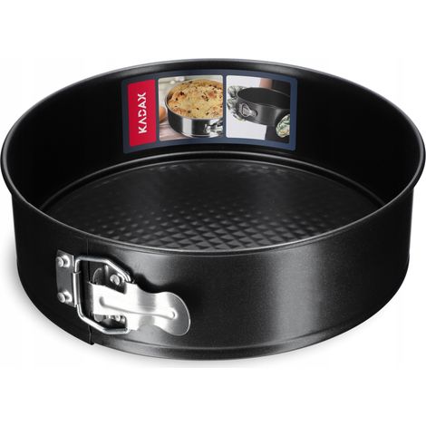 KADAX Backblech, Tortenform, runde Backform, Kuchenform, 26 cm, Schwarz