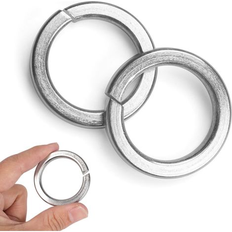Rondelles de Sécurité Fendues en Acier Inoxydable M33, 2 Pièces Rondelle Autobloquante Rondelles Ressort Inox 304, Rondelle de Blocage Frein Ressort Grower, pour Vis Ecrou Boulon (1/5)
