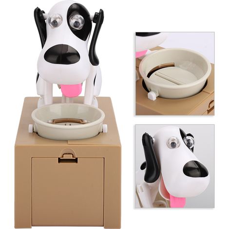 Tirelire électrique innovante en forme de chien mangeur, adorable cadeau d'anniversaire pour enfant (1/5)