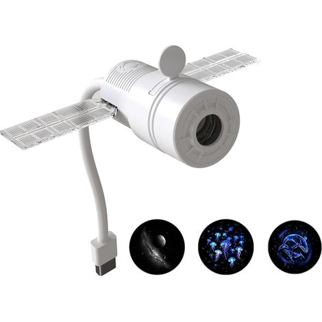 Projecteur d'étoiles Galaxie 3-en-1, Veilleuse spatiale, USB (1/5)