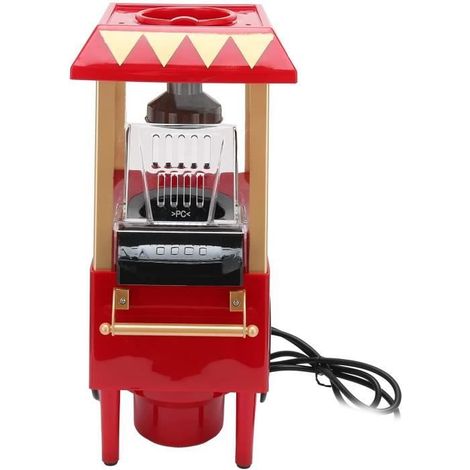 Machine à Pop-corn, Mini Machine à Pop-corn Électrique Domestique 1200W Machine à Pop-corn Automatique à Air Chaud de Style de A402