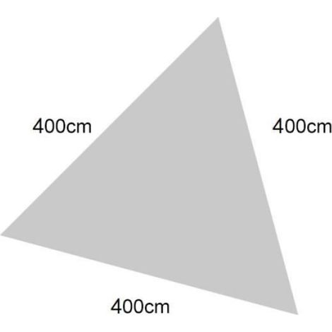 Voile D'Ombrage - Triangulaire - 4m X 4m X 4m - Imperméable - Anti UV - Polyester - Pour Jardin Terrasse Balcon (1/4)