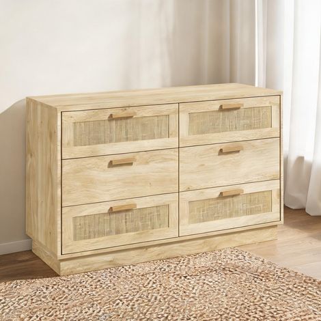Table de chevet en melamina de madeira vime 110 x 40 x 69 cm (1/5)