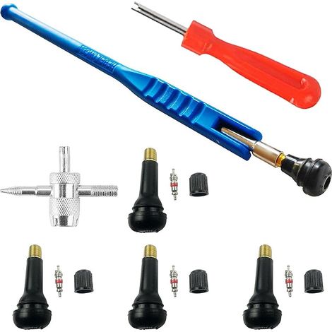 7 Pcs Demonte Valve Pneu Outil Remover, Valve Pneu Voiture 4pcs, Valve Tubeless, Demonte Obus Valve pour Le Voiture Montage et l'Entretien (1/5)