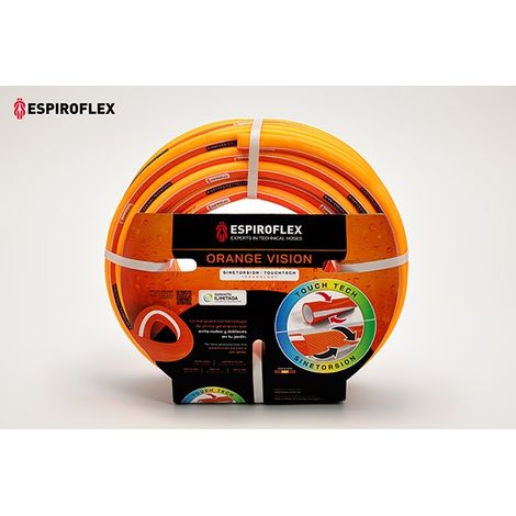 KIT TUYAU VISION 5/8 ORANGE AVEC LANCE