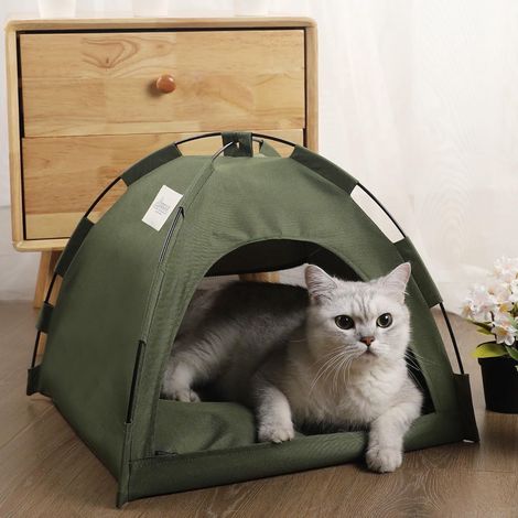 Huisdier tent buiten - Opvouwbare huisdier tent - Buiten katten tent - huisdier tent buiten - katten tipi - L- 5050CM -Geschikt voor huisdieren met een gewicht tot 7 kg - Ademendgeschikt - voor binnen (1/5)