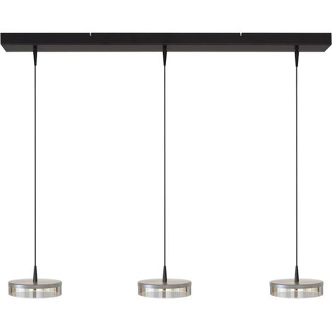 Lampe pendante à 3 lampes Imperia 100 cm noir avec nickel - 2041-05-37-02-100-3 (1/3)