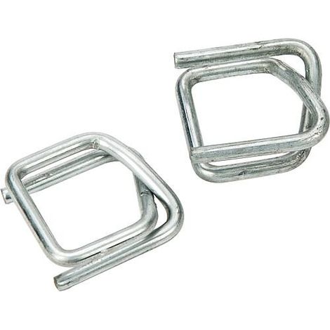 Boucles métalliques, 16mm, pour ruban en textile, Cond. 1000 pièces