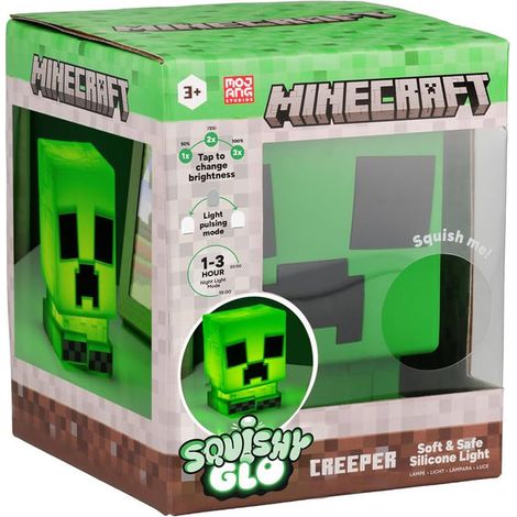 Paladone, Lampada Minecraft Creeper Squishy, Silicone, Luce Notturna, 11-15 cm