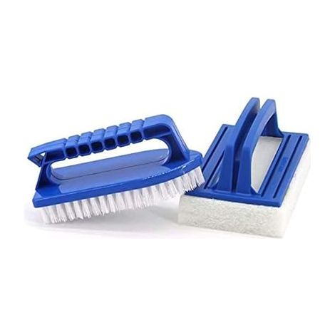 Brosse de nettoyage pour piscine, pour les parois, le fond, les marches et les carreaux, utilisation manuelle dans les spas, les lacs, les fontaines et les baignoires-AquaForge (1/5)