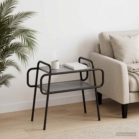 Tavolino da salotto Sonoma grigio 60 x 30 x 51 cm vidaXL (1/5)
