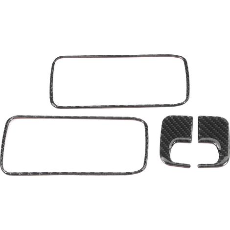 4 Garnitures de poignée de porte intérieure en fibre de carbone, adhésif pour Dodge Challenger 2008-2014, conduite à gauche, pack de 4 pièces. (1/5)