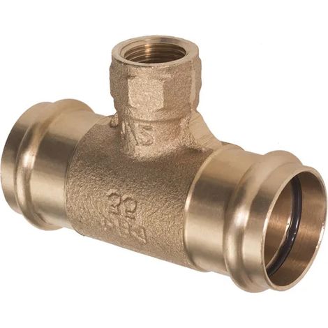Raccordo ibp tee 28x3/4x28 per rame temperatura -35 a 110°C