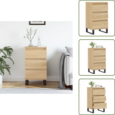 The Living Store Sideboard Sonoma-Eiche 40x35x70 cm Holzwerkstoff - Holzkommode (1/5)