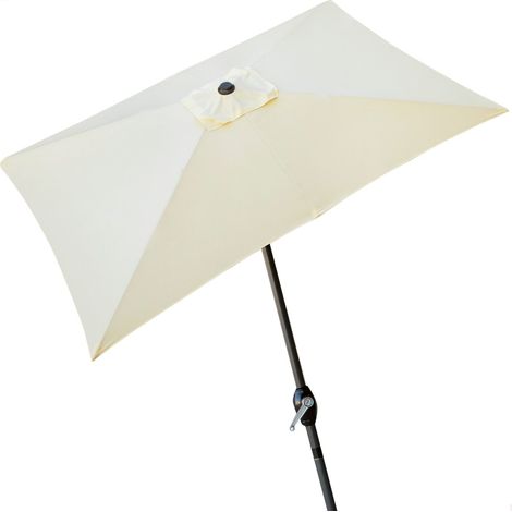 Aktive Aluminium Rectangular Pole Parasol Crème 200x300 cm (1/5)