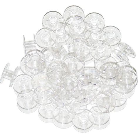 Bobines de Machine à Coudre - 60 Pièces - Machine à Coudre - Plastique - Couture - Boîte à Bobines - Bobines de Machine à Coudre Universelles - Compatible - Transparent (1/5)