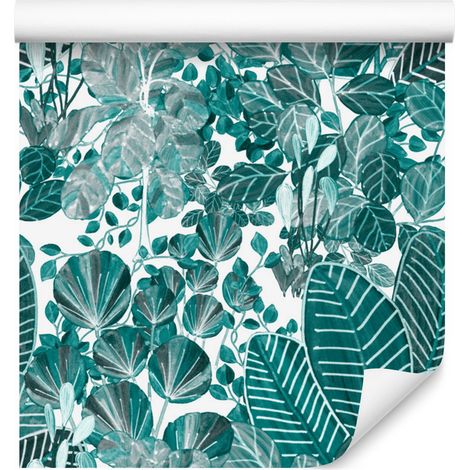 Papel pintado de hojas para salón y dormitorio, 50x1000 cm. (1/5)