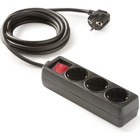 BASE MULTIPLE 3TOMAS TT NEGRO C/INTER - 1,5 M