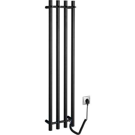 Sapho - Heizkörper 26x120 cm, 85 W, schwarz matt ER350 (1/5)
