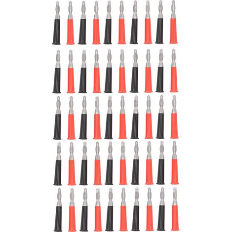 Lot de 25 fiches bananes mâles ABS alliage zinc, connecteurs soudés pour douilles 4mm, haut-parleur. (1/5)