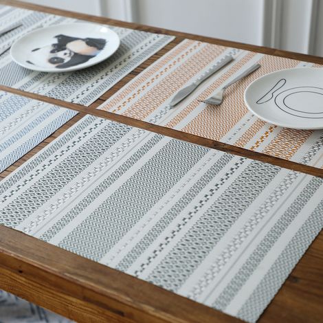 Sets de Table en polypropylène tressé et Set 45x 30cm Lot de 4 30cm 45x Coton (1/5)