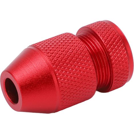 Verstellbarer Bohranschlag aus Aluminiumlegierung mit rotem, rutschfestem Nylon-Innenring für Holzbearbeitung, geeignet für 0,04 bis 0,2 Zoll Bohrer (1/4)