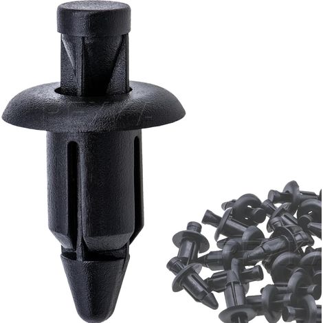 35 PCS Rivet en Plastique vélo Carénage Garniture Clips en Rivet fixations Moto vis Spire Vitesse Attache Clip écrou Noir Trou de 6mm avec Honda/Compatible avec Yamaha/avec Suzuki/ (1/5)