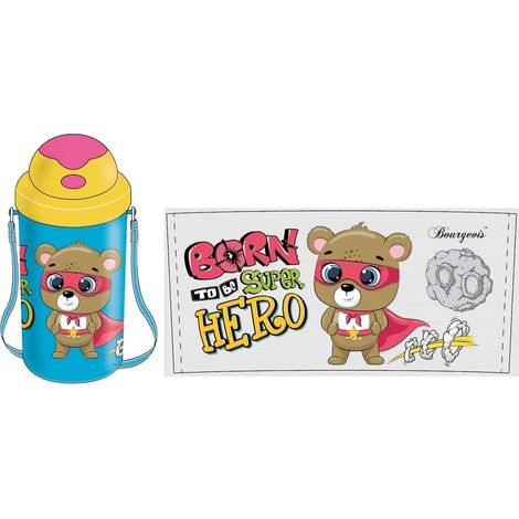 500-ml-Teddybär-Flasche – Superhelden-Frisch