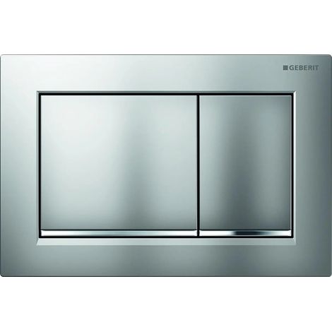 PLACCA DI COMANDO 2 TASTI OMEGA 20 SQUADRATA- Cromo satin. bordoinf Cromo lu- GEBERIT- pezzi 1 (1/2)