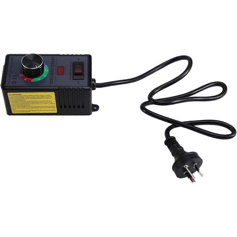 Variateur de vitesse pour moteur à courant alternatif 10 A, sortie 0-220 V CA, régulateur de vitesse de ventilateur à vitesse variable 220-240 V CA avec protection contre les surcharges, prise austral (1/5)