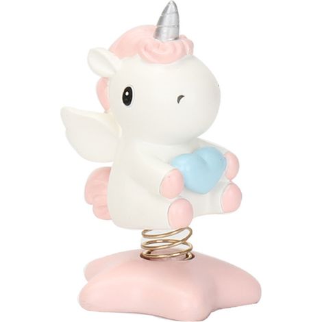 Figurines de licorne à tête branlante, figurines de jouet pour tableau de bord de voiture, bureau, étagère, ornement de bureau, (1/5)
