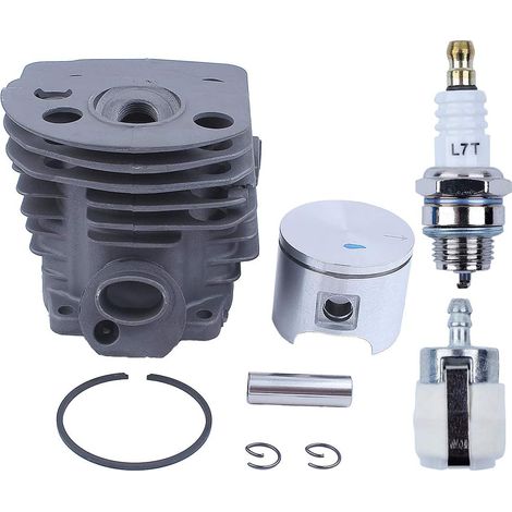 Nikasil Plated Cylinder Piston Kit (46mm) for Husqvarna 51 55 Chainsaw Rancher 503 60 91-71 Fuel Filter Spark Plug (1/5)