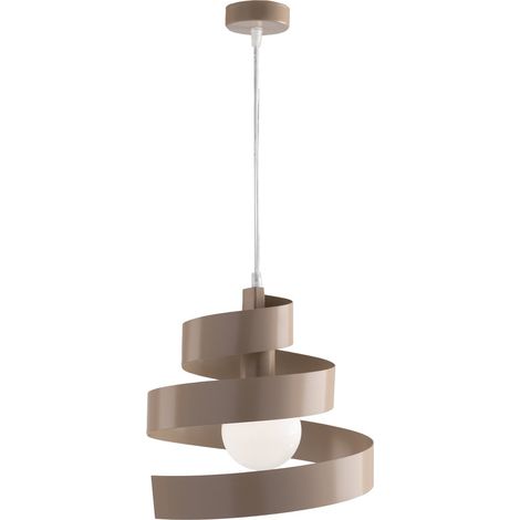 Sospensione Moderna Helix 1 Luce In Ferro Laccato Tortora (1/5)