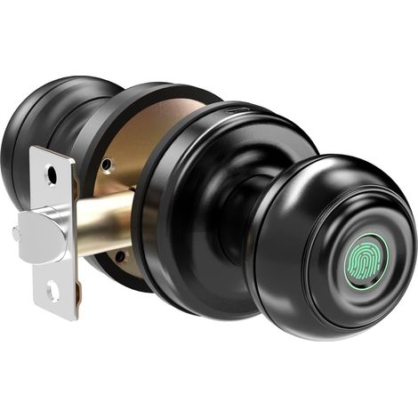 Serrure de porte intelligente Tuya Bluetooth haute sécurité facile à installer cylindrique électronique autobloquante sans clé numérique serrure de bouton de porte intelligente ( Color : Zwart , Size (1/5)