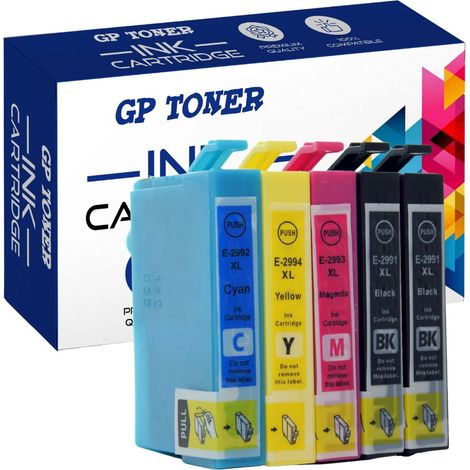 5 cartouches d'encre pour Epson GP-E2996CMYKK (1/5)