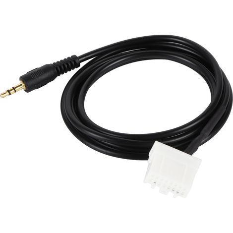 Câble audio, câble adaptateur AUX, bonne qualité sonore, transmission rapide des données, remplacement compatible pour autoradio Mazda 3/6 (1/5)