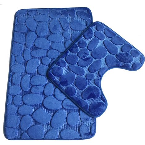 Tapis de bain confortable en mousse à mémoire de forme, lot de 3, antidérapants et absorbants