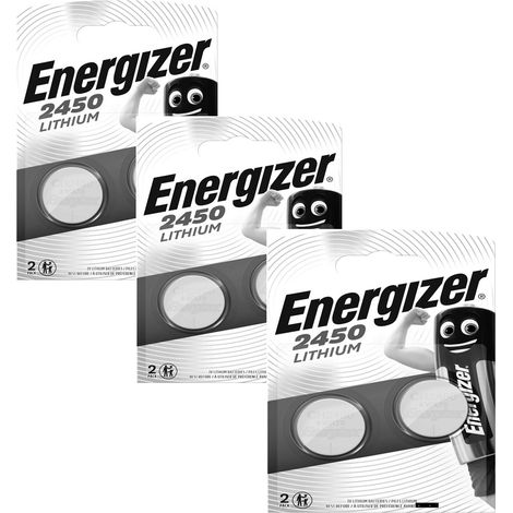 Lot DE 6 Piles ENERGIZER CR2450-3 Blister DE 2 - Lithium 3V