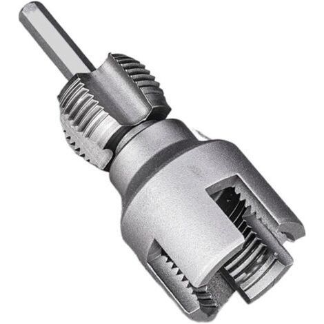 Outil de filetage pour tuyaux, ouvre-filet intérieur pour tuyaux d'eau, outil de filetage, appareil électrique à double tête, kit de taraudage manuel pour tuyaux d'eau (1/4)