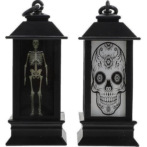 Lot de 2 lanternes d'Halloween pour décorations d'Halloween (1/3)
