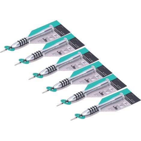 Lot de 6 tournevis cruciformes en acier chrome vanadium pour la réparation et le démontage de produits électroniques. Diamètre : 1,8 cm. (1/5)