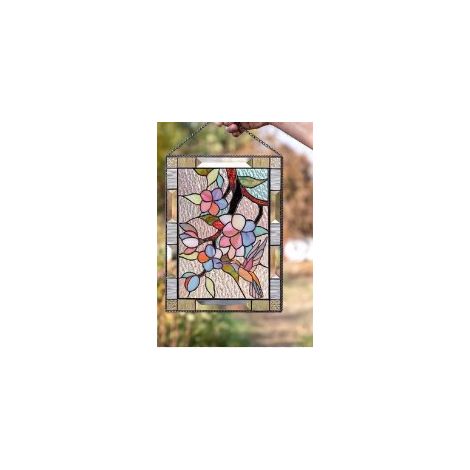 Colgante de pájaro tintado, colgante de pájaro de jardín, decoración de bosque, colgante rectangular 6 (1/5)
