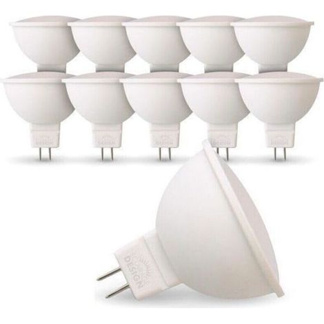 Lot de 10 Ampoules LED GU5.3 MR16 12 V 5 W Équivalent 40 W Blanc Chaud 2700 K Idéal Pour Éclairage d’Intérieur et Spot (1/5)