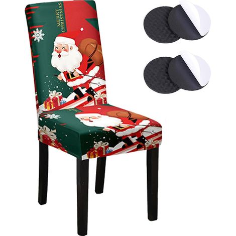 Housse de chaise élastique de Noël à thème Noël (1/5)