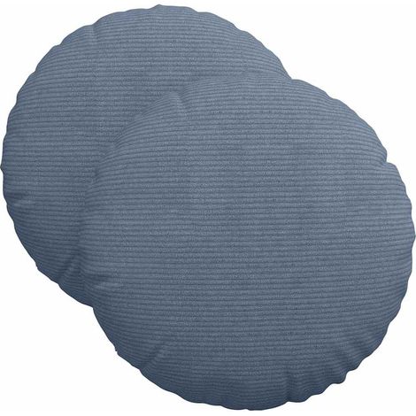 Maison Exclusive - Cuscini per Seduta 2 pcs Blu Ø 40 cm Tessuto in Cords