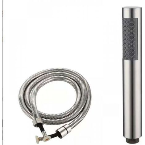 Pommeau de douche brossé en acier inoxydable 304, pommeau de douche à main résistant aux chutes avec tuyau, argent (1/5)